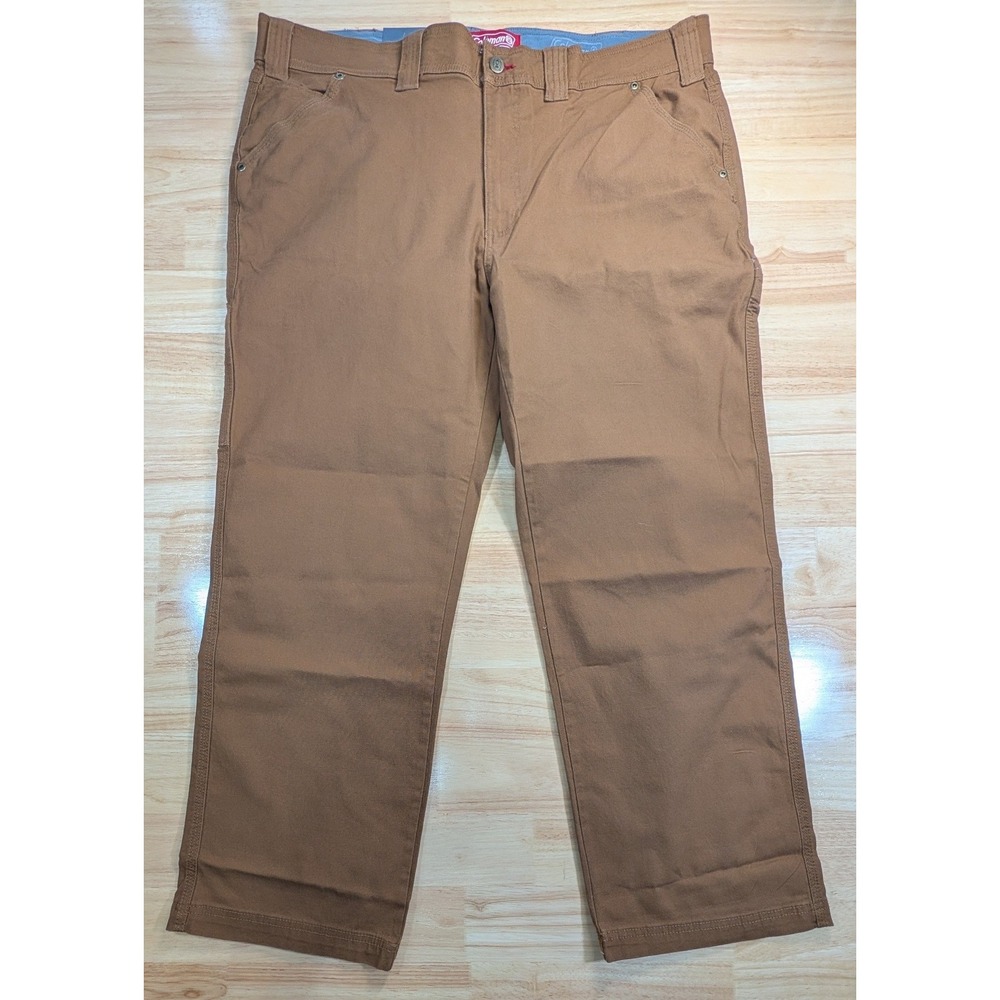 Coleman Mens Utility Canvas Work Pants Copper Brown Stretch 40x30 SACS6P5668 NWT